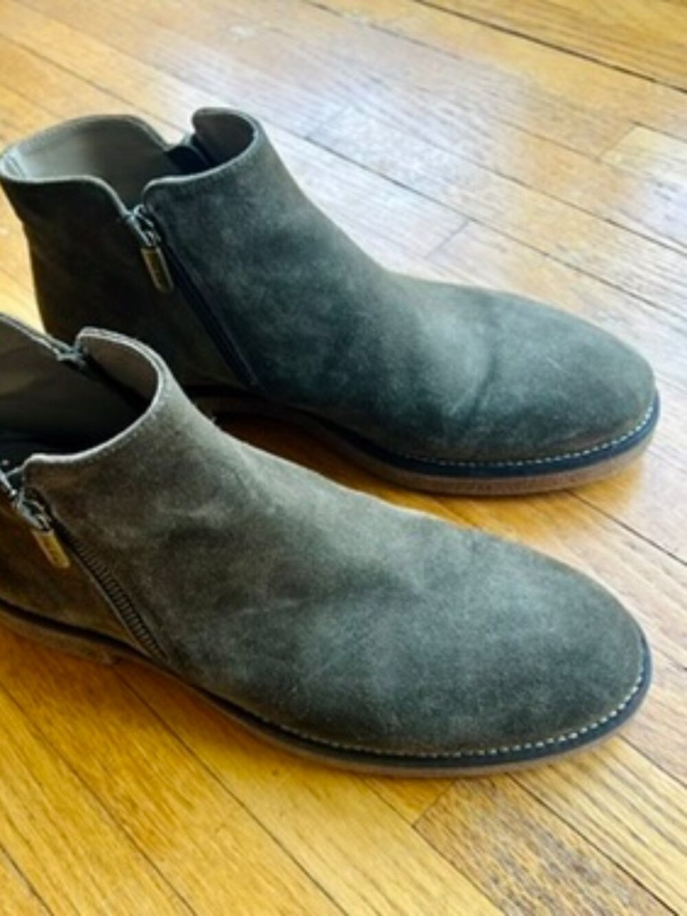 Foliana Waterproof Suede Booties Moss EU 40 | Italian Leather |  US 9-9.5